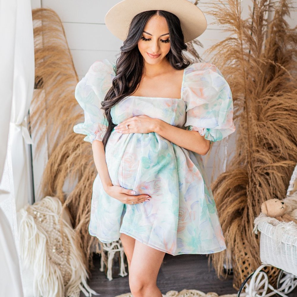 Selkie Puff Dress Miami sofa print